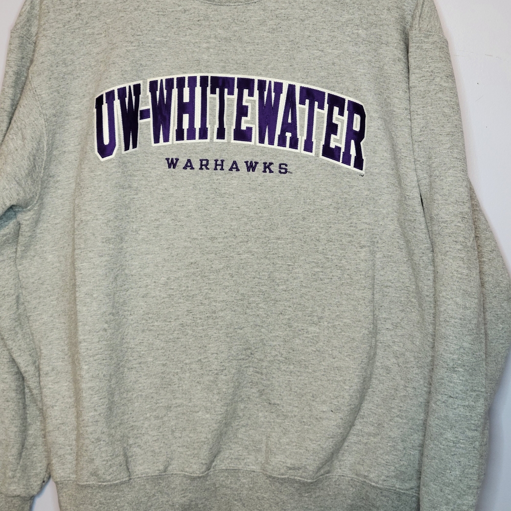 UW-Whitewater Gray Champion Sweatshirt Size Large